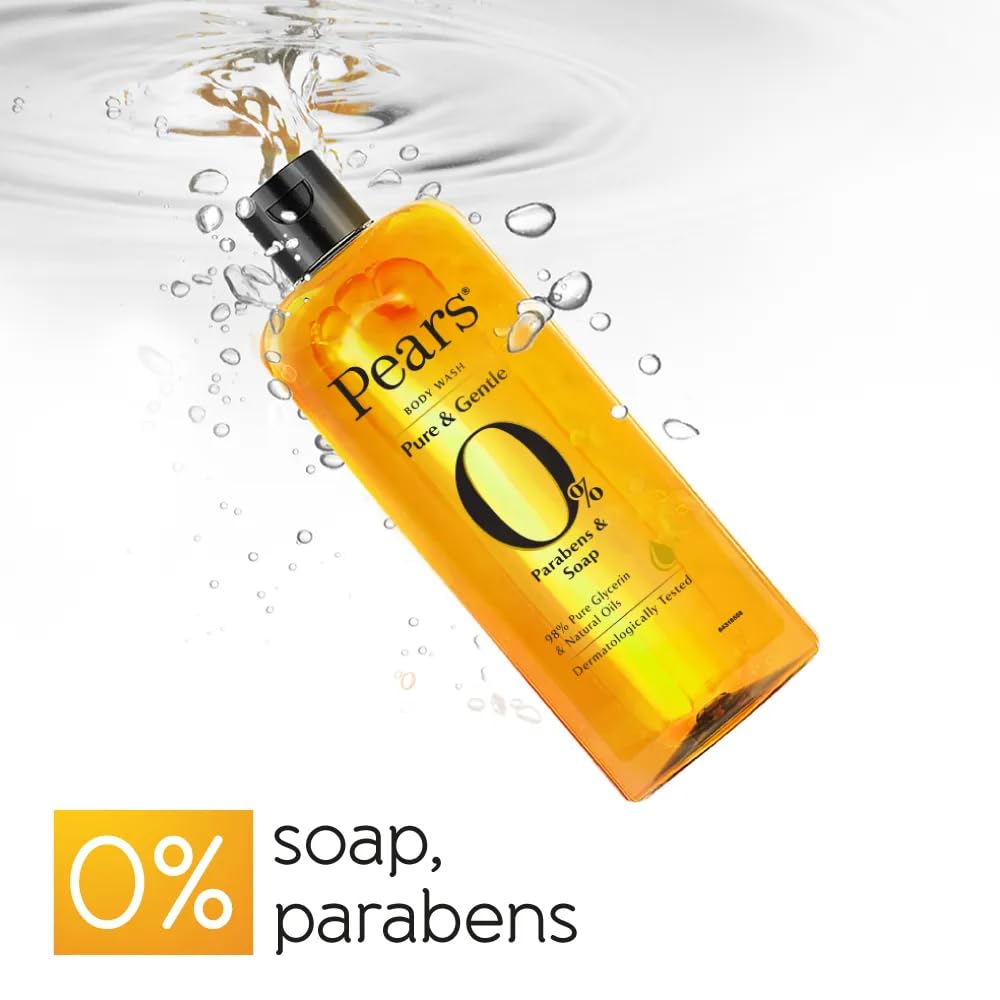 Pears Pure and Gentle Shower Gel pack of 2 angled view hints at convenient two-pack for daily use.