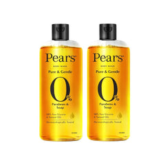 Pears Pure and Gentle Shower Gel pack of 2 front view promoting moisturised, glowing skin.