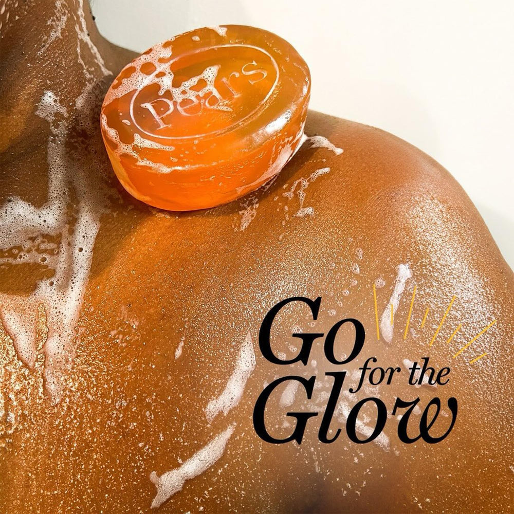 Pears soap natural oils infusion image suggests nourishing skin care benefits.