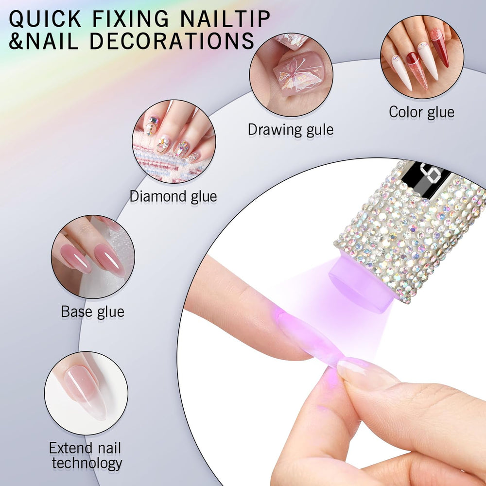 Peccera AB Diamond fast cure UV lamp with 8x lens ensures even polish results.
