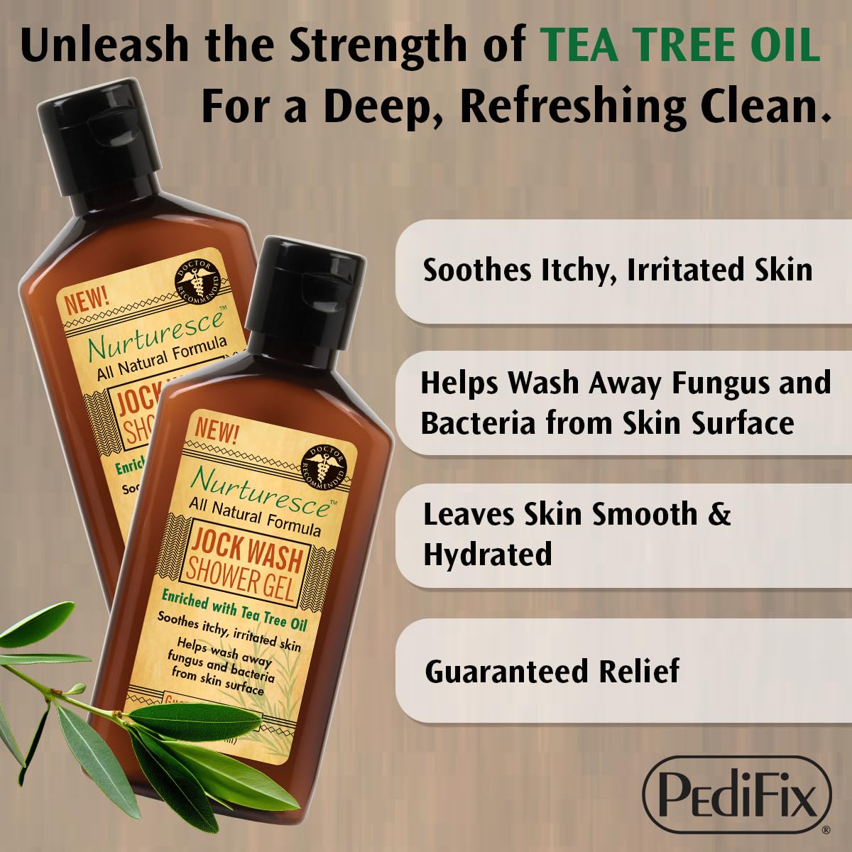 Pedifix Nurturesce athletic daily-use scene suggests quick post-workout rinse