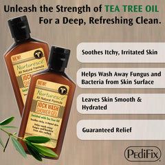 Pedifix Nurturesce athletic daily-use scene suggests quick post-workout rinse