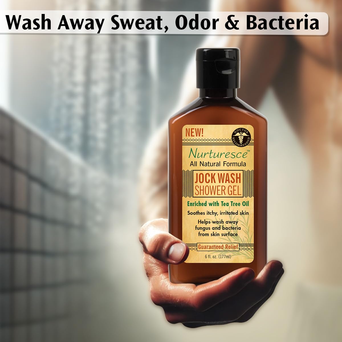 Pedifix Nurturesce herbal-scent image conveys a spa-like shower aroma