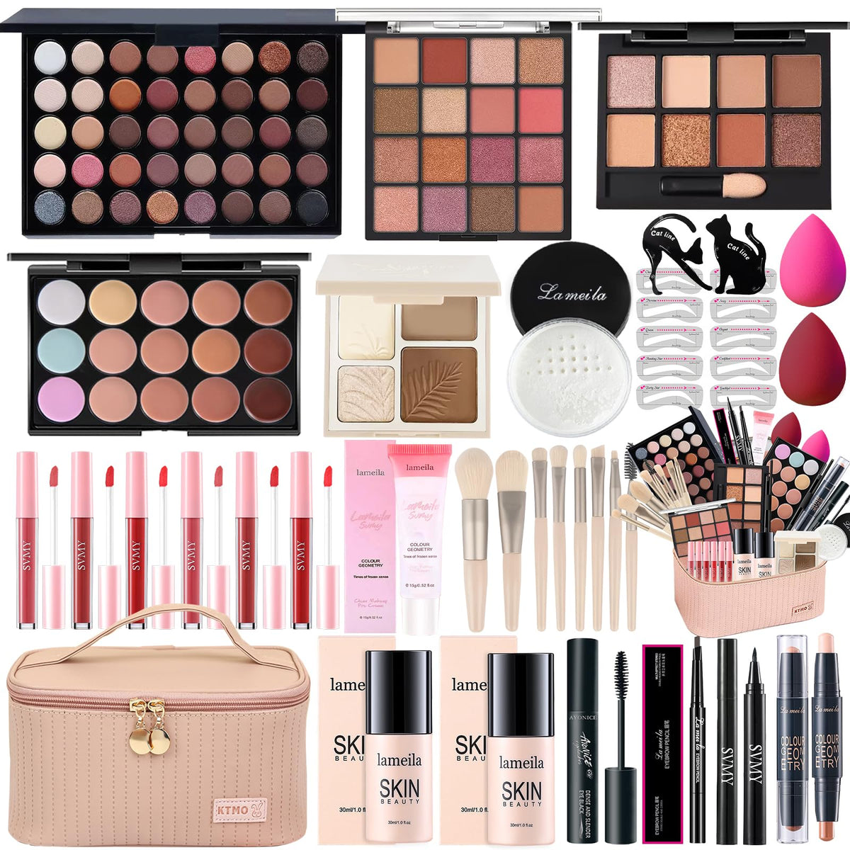 Peenice all-in-one makeup kit eyeshadow palette offers versatile colors for day-to-night looks