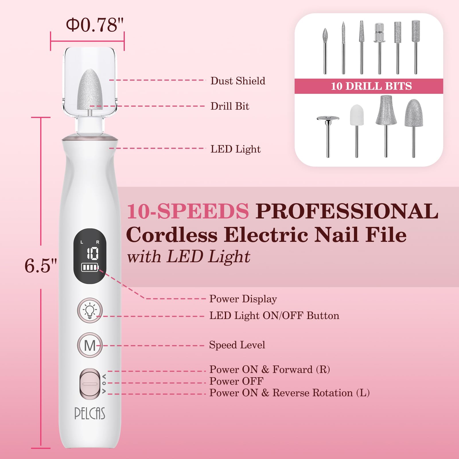 PEL CAS with 360-degree LED lighting for clear visibility during use.