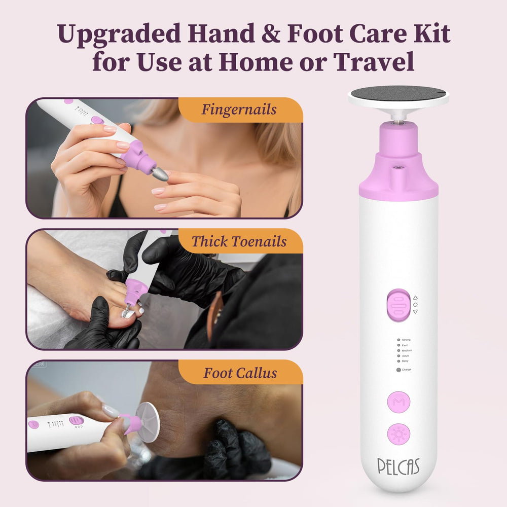 PELCA S cordless-pedicure-kit for portable at-home spa sessions.