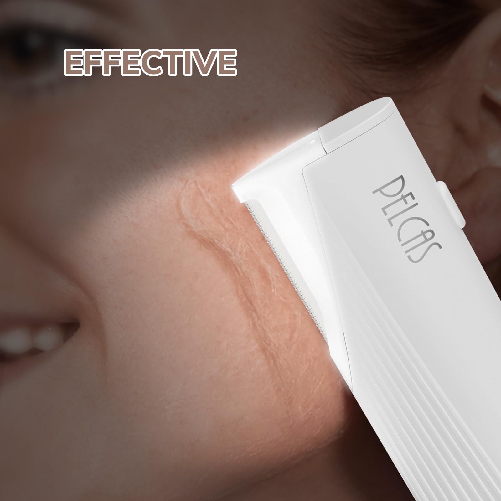 Pelcas dermaplaning tool close-up blades with six replaceable blades kit.