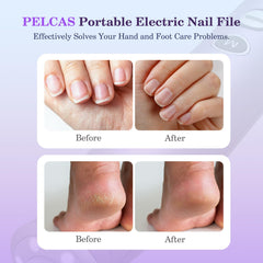 Pelcas nail drill with LED 360-degree illumination for precise visibility.