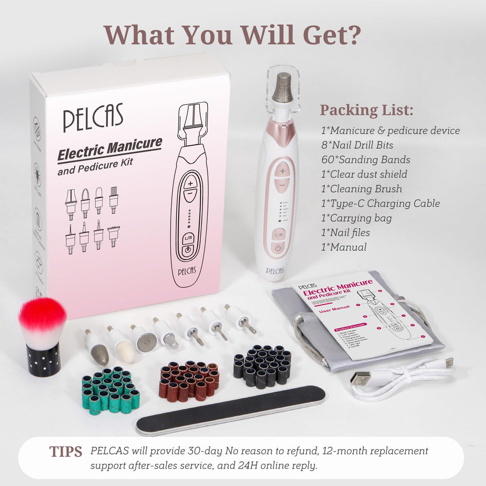 Pelcas carrying bag keeps your nail drill kit organized for travel.