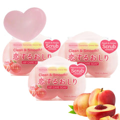 Pelican Soap natural bar peach scent close-up shows gentle exfoliation benefits