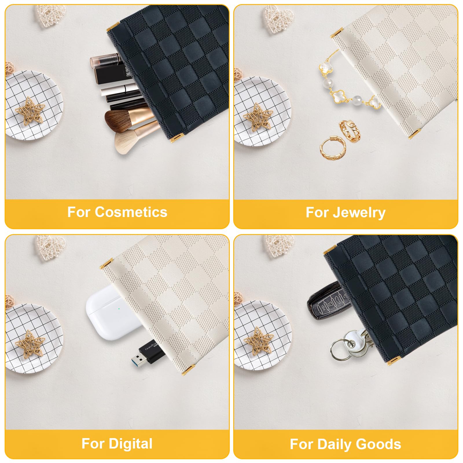 PENGJINYU mini cosmetic bag in hand, portable travel companion.