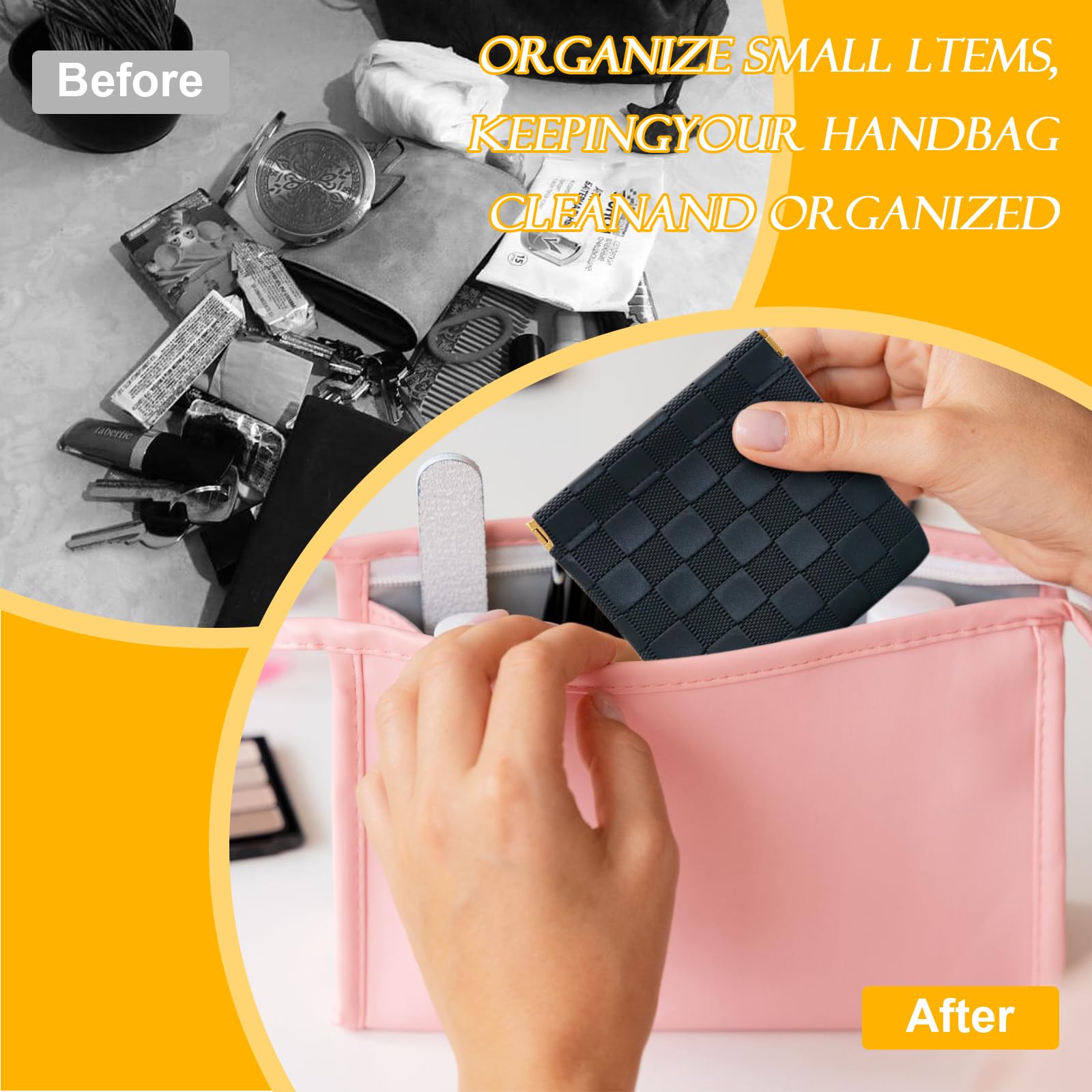 PENGJINYU gift-ready two-pack mini makeup bags, ideal for gifting.