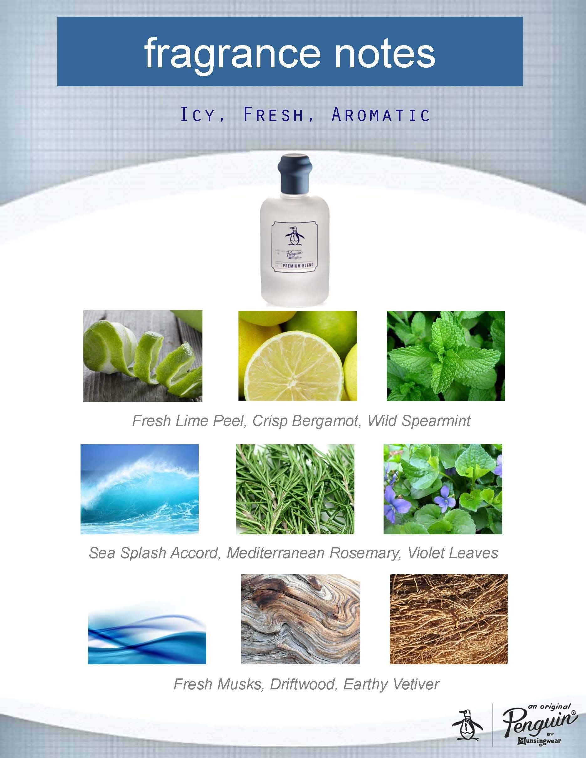 Penguin Original Premium wear-ready image shows versatile scent for evenings out.
