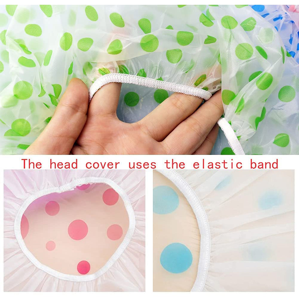 Pengxiaomei 3 piece set travel friendly shower caps