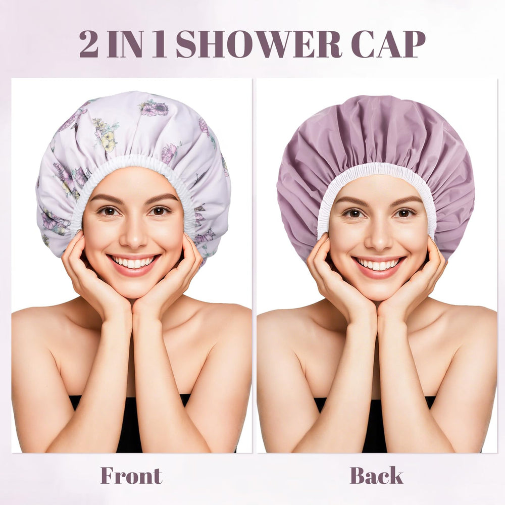 Pengxiaomei gorra de ducha cómodo 32 cm, ajuste para cabellos largos.