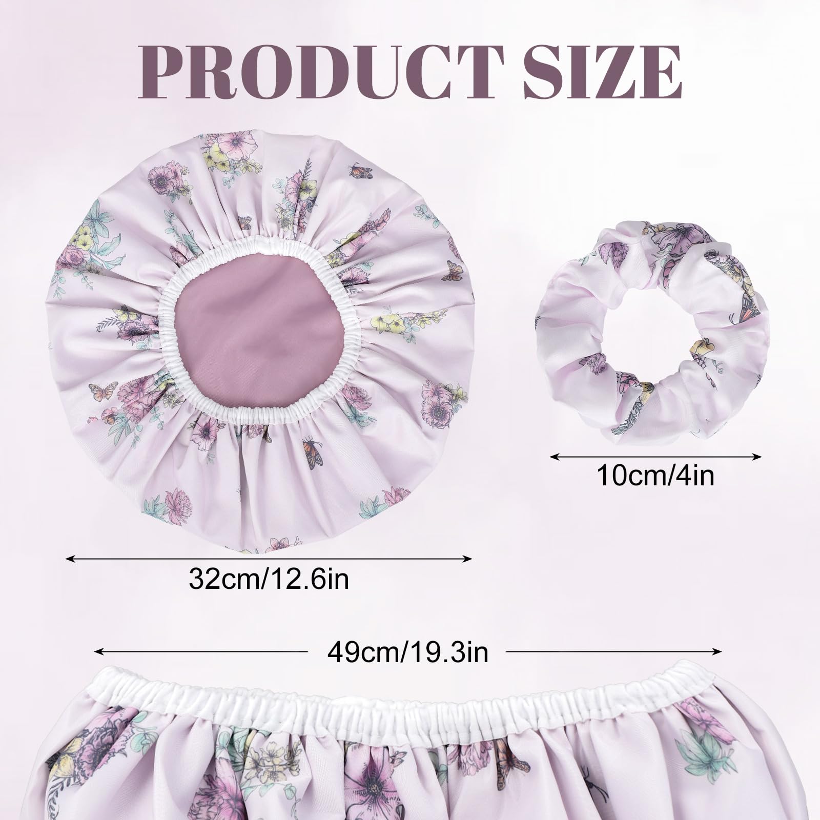 Pengxiaomei gorra de ducha dos caras purpura, estilo versátil para diferentes ocasiones.