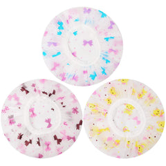 Pengxiaomei shower cap 3-pcs close-up showing durable waterproof design