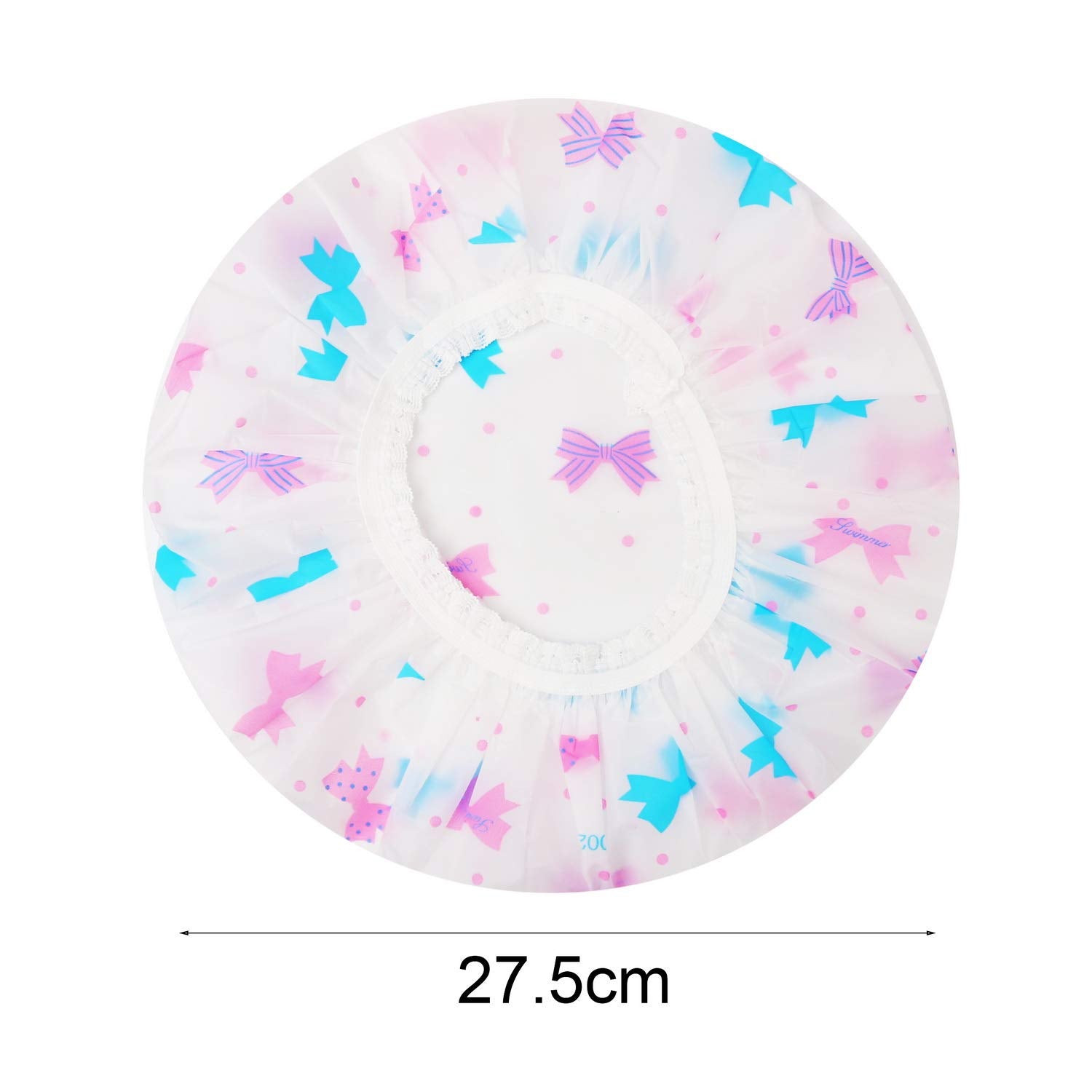 Pengxiaomei shower cap elastic-band-fit provides secure coverage and slip resistance