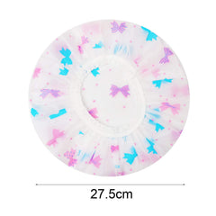 Pengxiaomei shower cap elastic-band-fit provides secure coverage and slip resistance