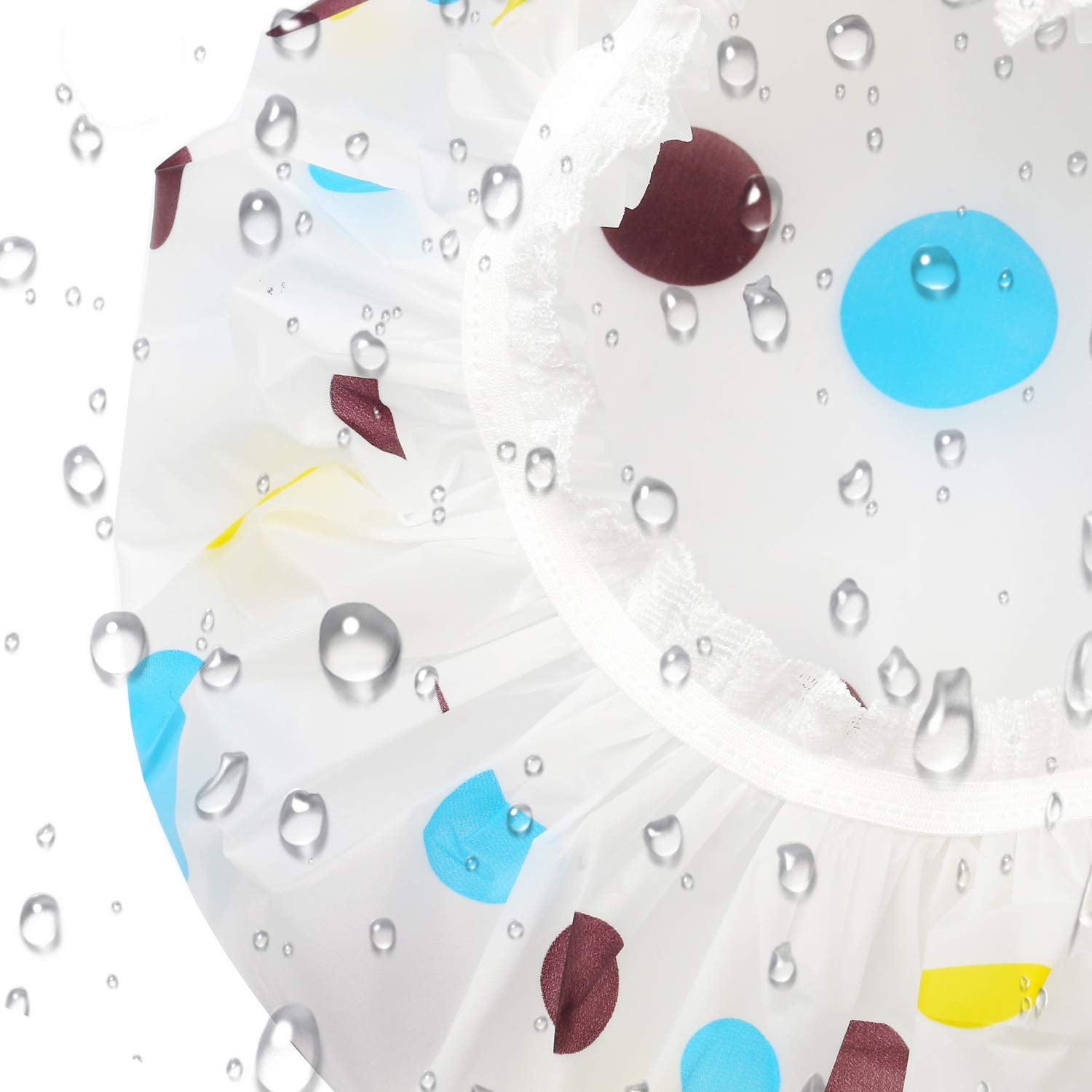 Pengxiaomei shower cap with elastic band ensures a secure, slip-free fit