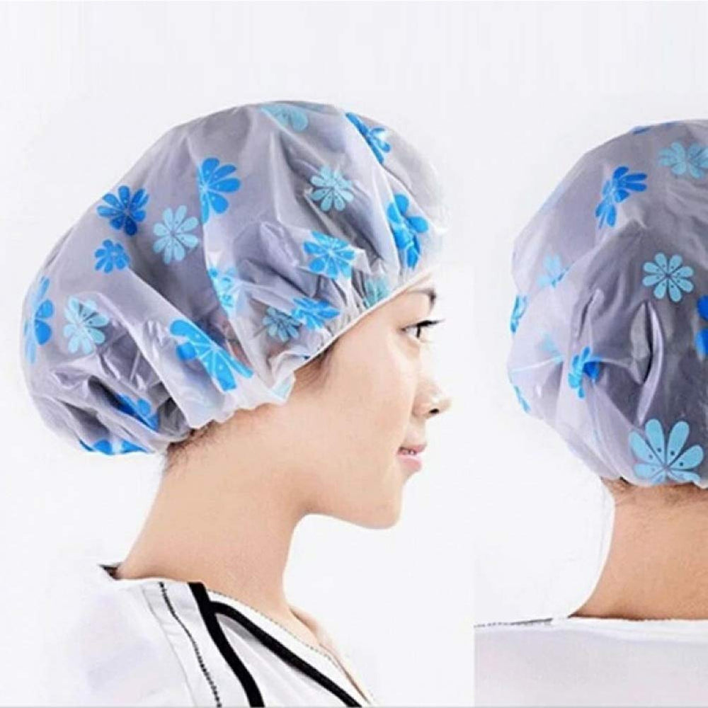 Pengxiaomei shower cap ideal for hair care, makeup, and face washing routines.