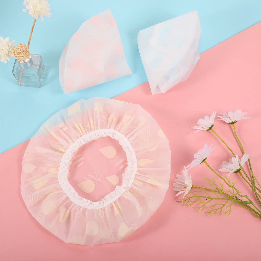 Pengxiaomei shower cap diameter 27cm flat view shows roomy interior.