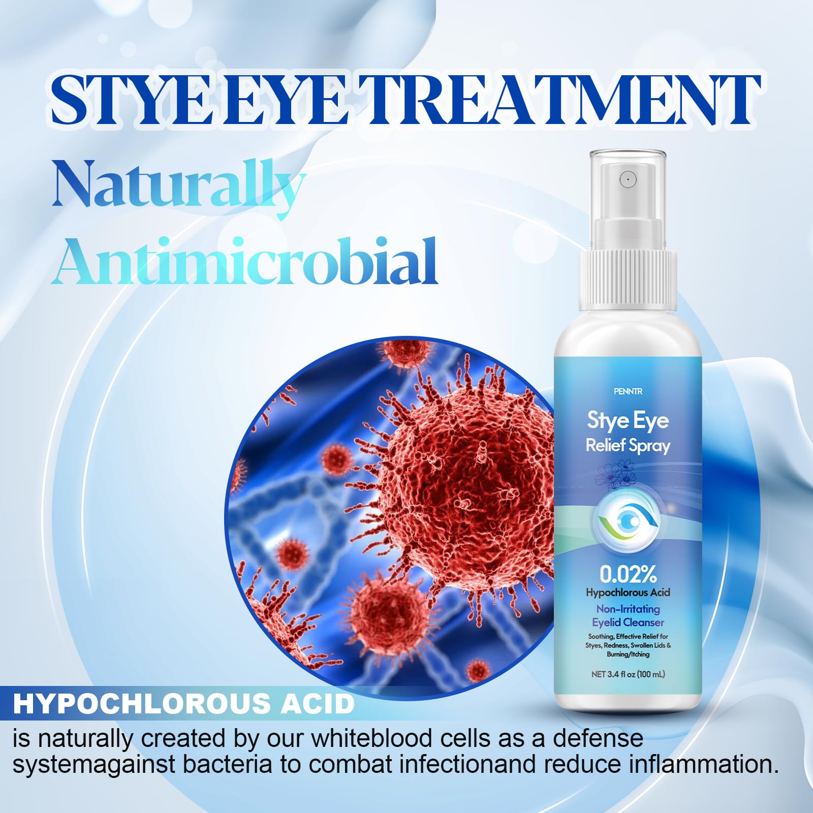 PENNTR Stye Eye Drops daily-use mist for fresh, comfortable eyes.