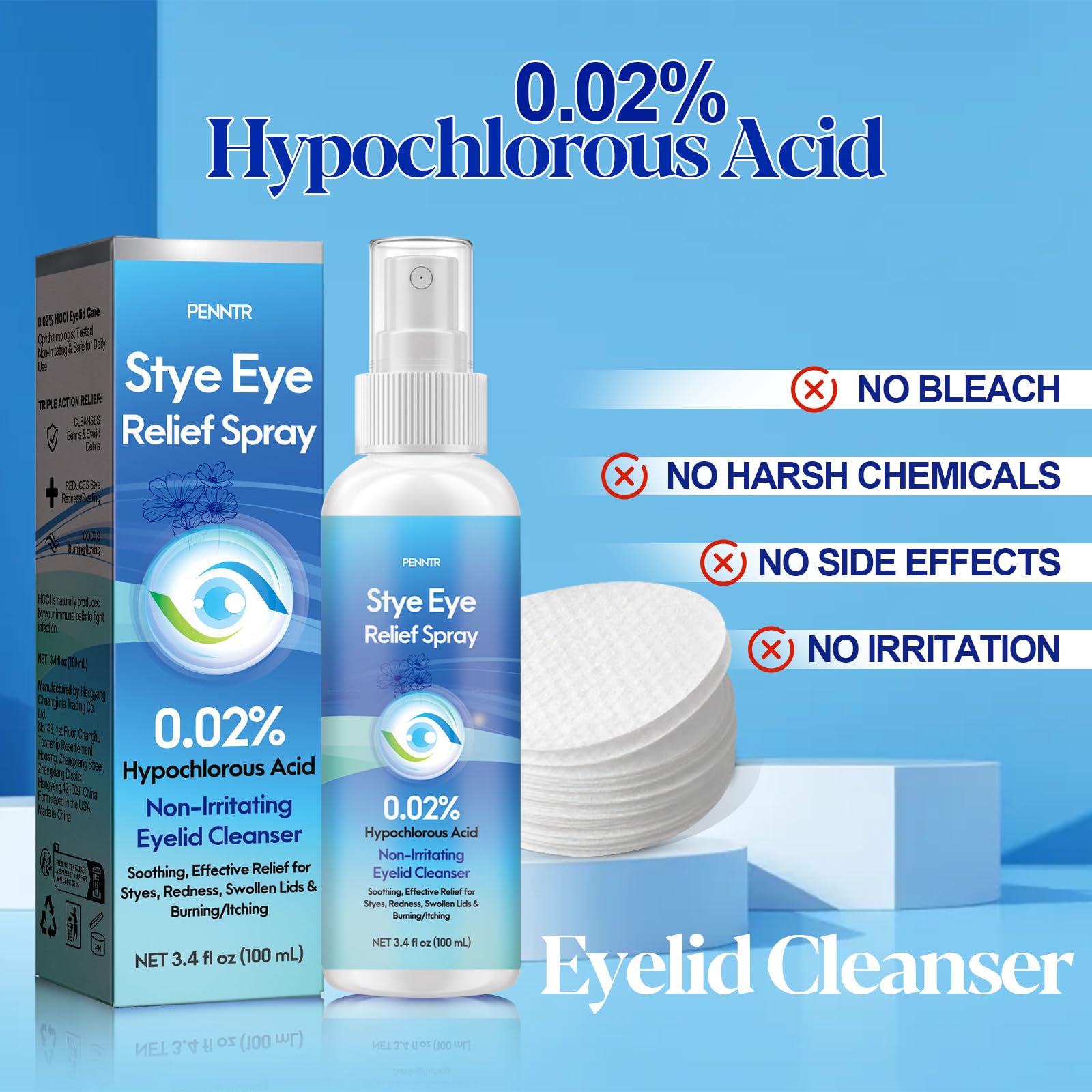 PENNTR Stye Eye Drops family-safe formula suitable for sensitive eyelids daily use.