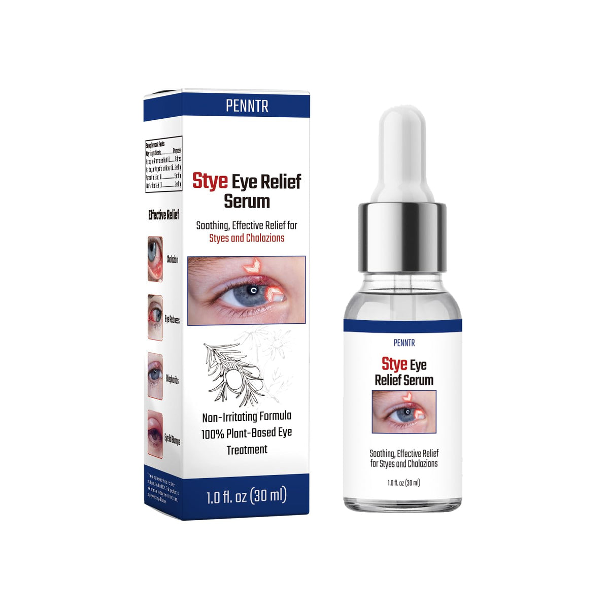 PENNTR Stye Eye Treatment bottle showing gentle botanical formula for eyelid care