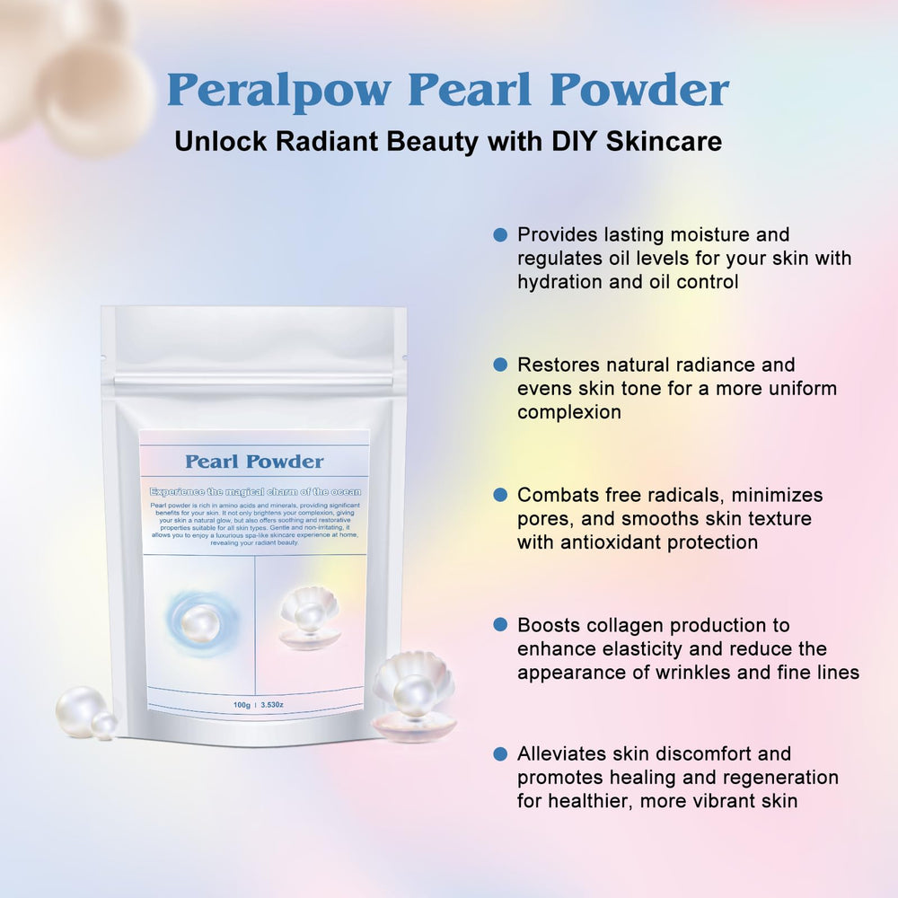 Peralpow Pearl Powder face-mask mix for DIY brightening skincare.