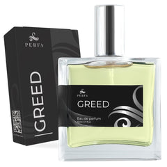 Perfa Greed bottle pour captures bold, confident fragrance for daily wear and lasting impression.