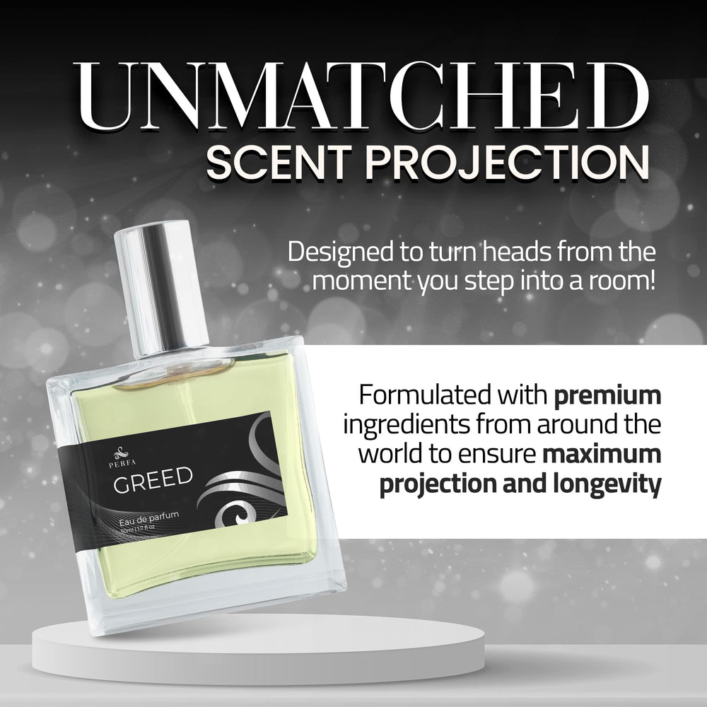 Perfa Greed fragrance-ginger-mandarin note highlights fresh, energetic start for day wear.