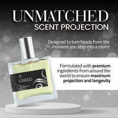 Perfa Greed fragrance-ginger-mandarin note highlights fresh, energetic start for day wear.