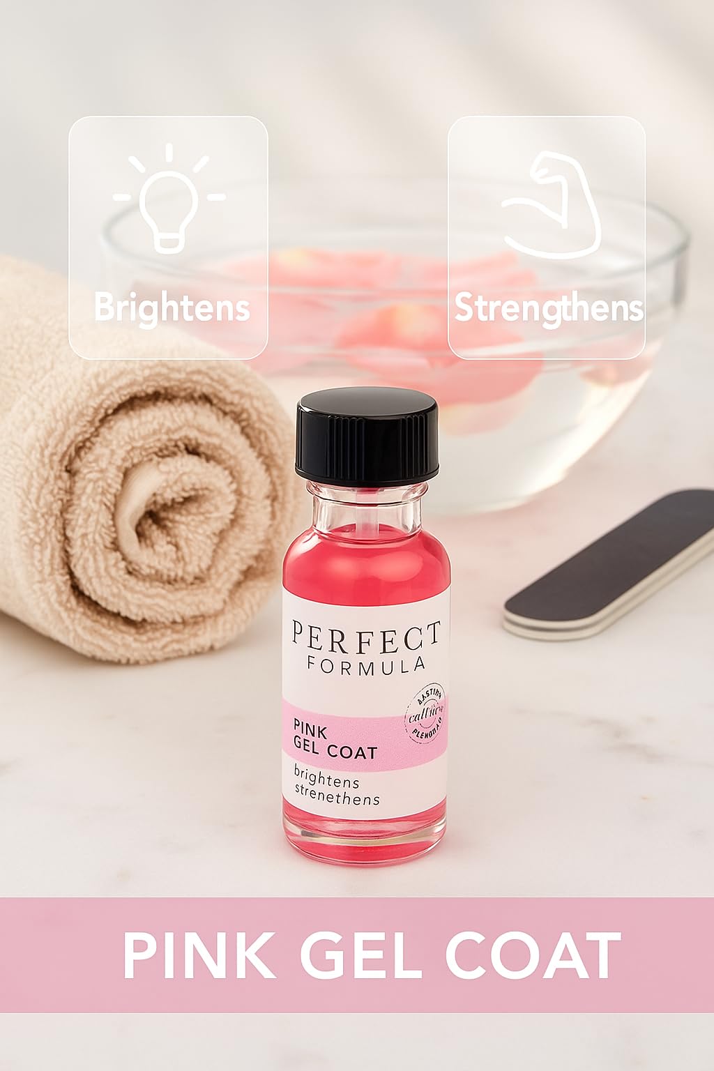 Perfect Formula pink gel coat wear—long-lasting shine and chip resistance.