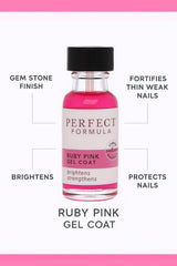 Closeup of nails with Ruby Pink Gel Coat showing pink rosy glow
