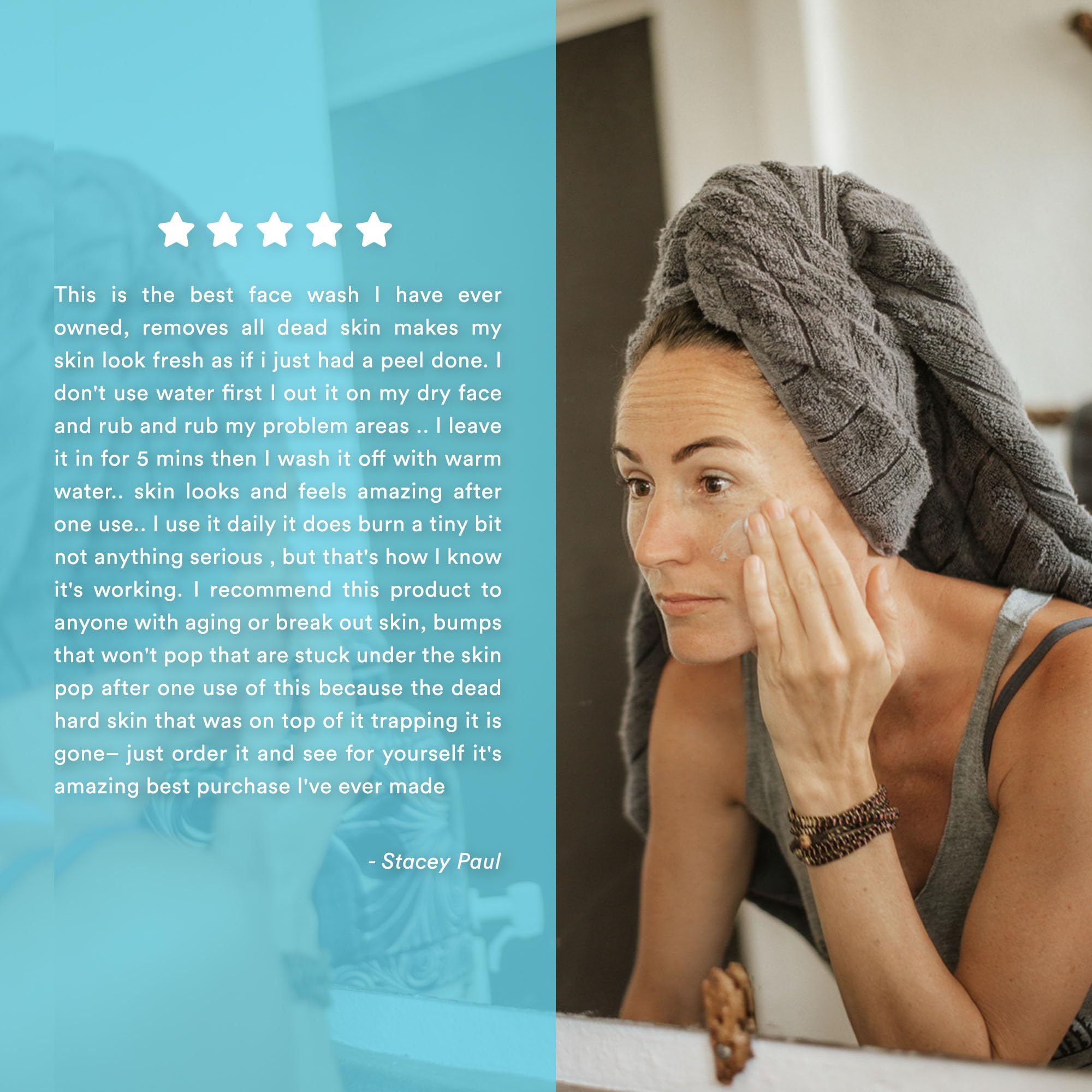 Perfect Image gel exfoliation action reveals surface renewal and smoother texture