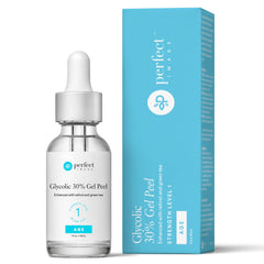 Perfect Image Glycolic 30% Gel Peel bottle previews professional exfoliation.