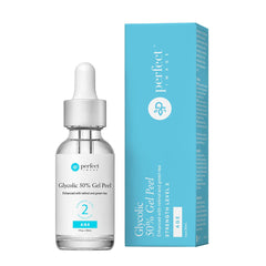 Perfect Image Glycolic 50% Gel Peel bottle displays professional exfoliation for smoother skin.