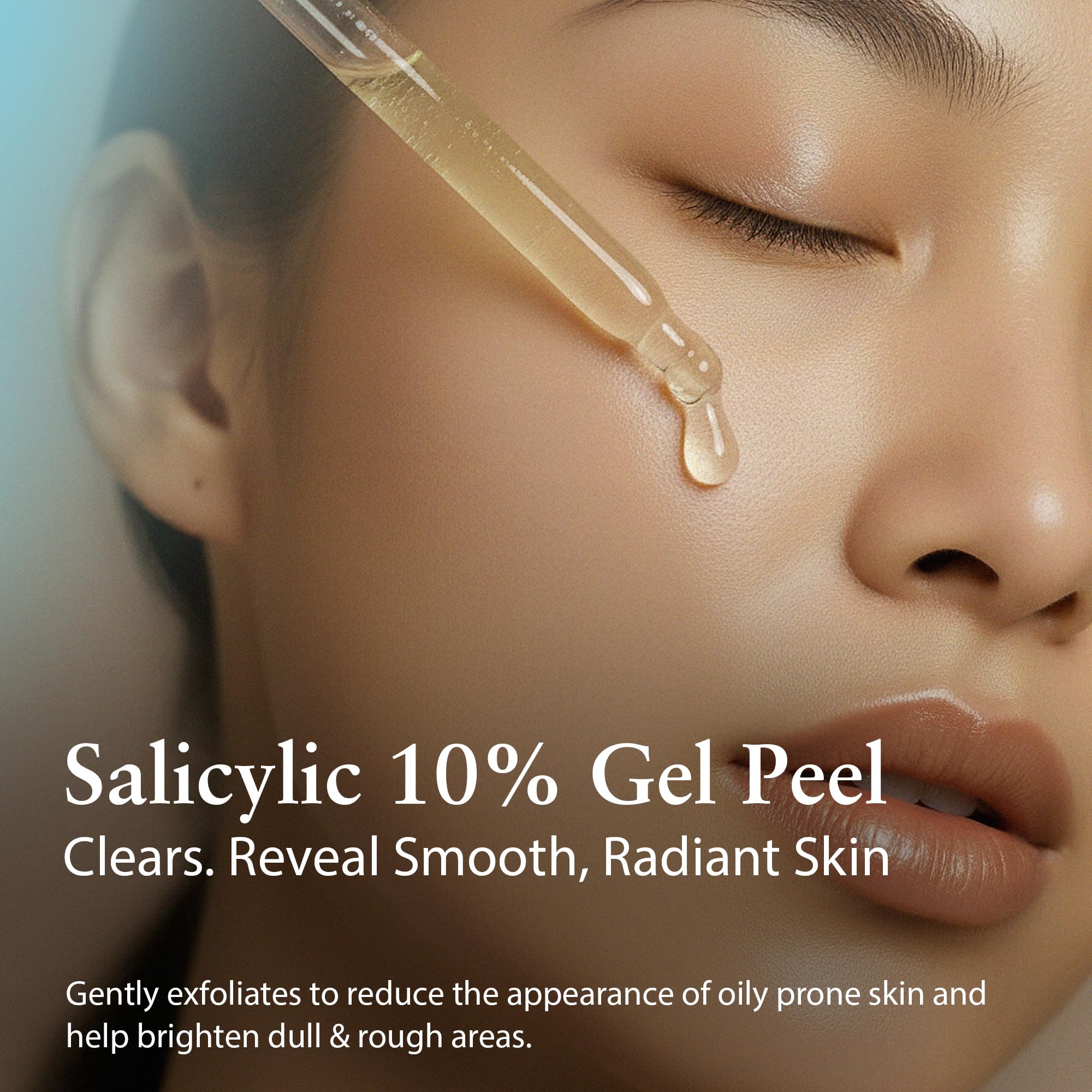 Perfect Image Salicylic 10% Gel Peel label features Tea Tree Oil and Green Tea Extracts for nourishing care.