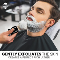 Perfecto badger brush in wet shave routine for a true barber-like experience.