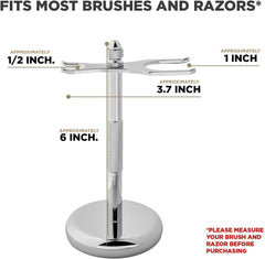 Perfecto Deluxe black stand with non-slip bottom on bathroom counter