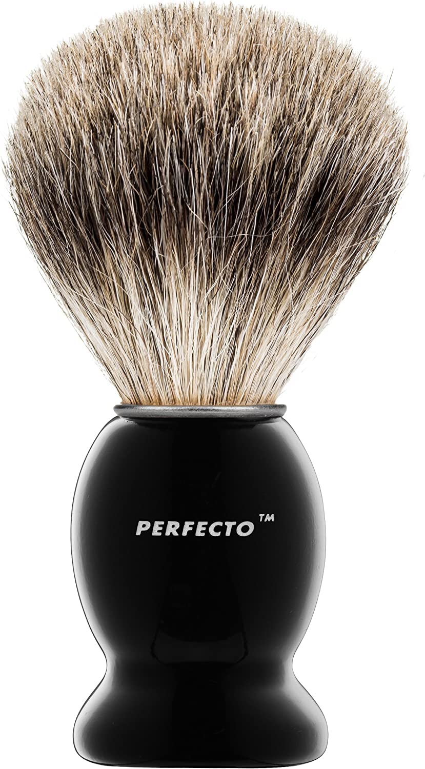 Perfecto deluxe stand with brush displays an organized grooming station.