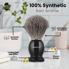 Perfecto barber-grade design ensures even cream distribution for precise beard shaping