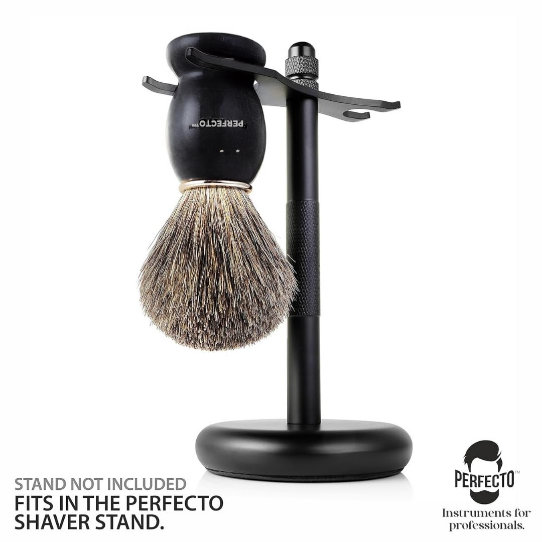 Perfecto shaving brush rich-lather creation with premium bristles enhances even cream distribution