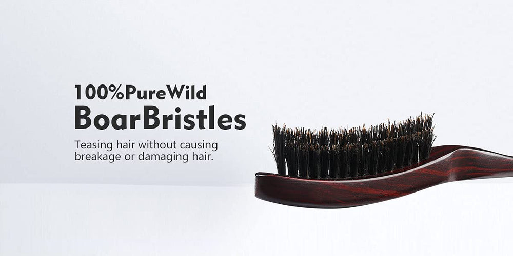 PERFEHAIR backcombing brush 3-row slim close-up emphasizes dense bristles for smooth volume.