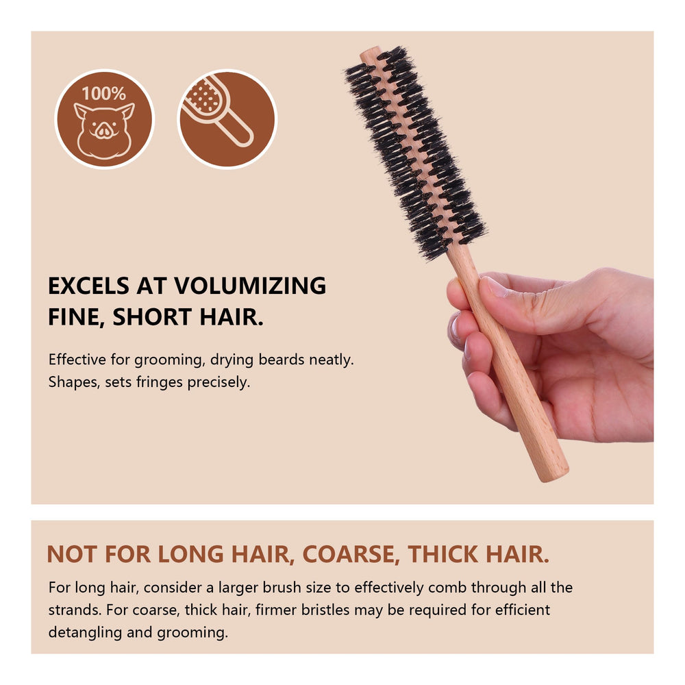 PERFEHAIR beard round brush demonstrates versatile grooming for facial hair.