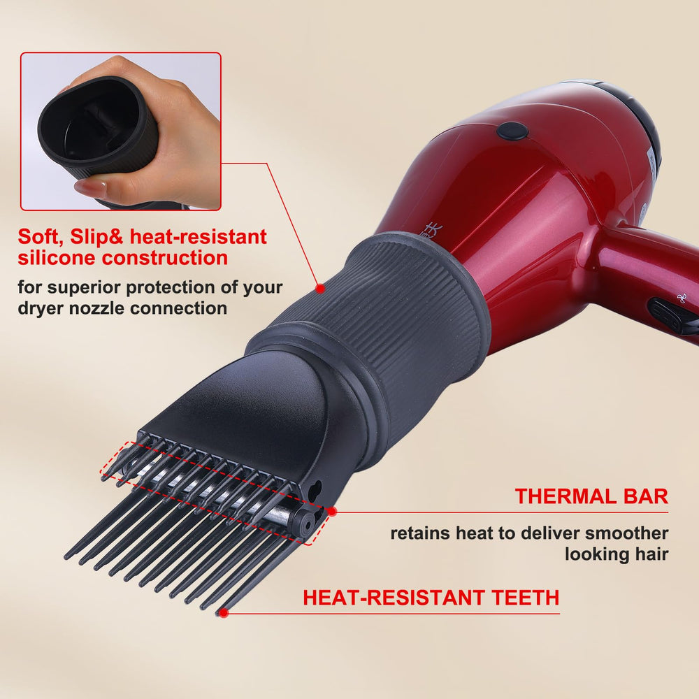 PERFEHAIR 500f-heat-resistant-teeth showcases durable design that resists melting during high-heat drying.