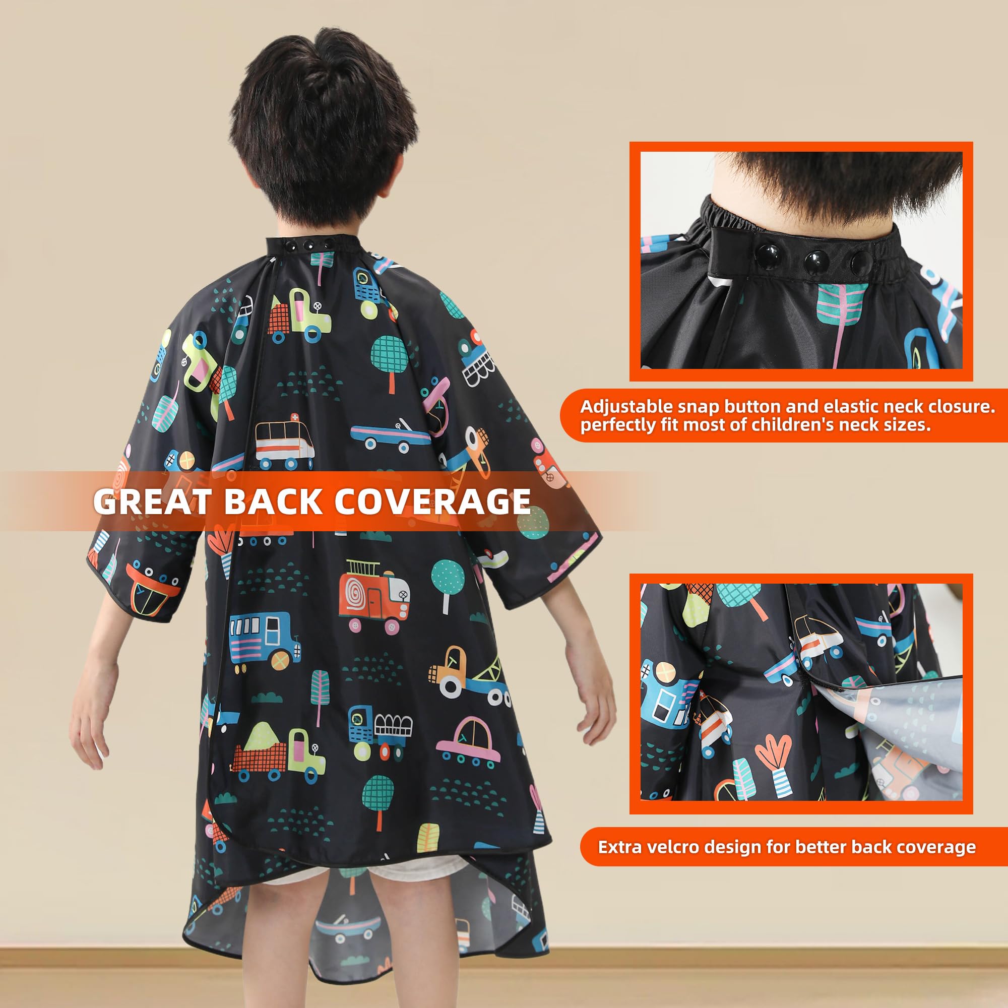 PERFEHAIR Soft anti-static fabric cape delivers comfortable, snag-free cutting sessions.