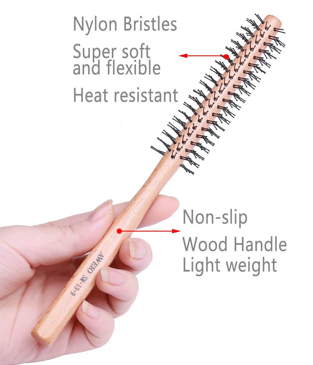 PERFEHAIR lightweight wooden handle offers balanced control during styling.