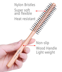 PERFEHAIR lightweight wooden handle offers balanced control during styling.